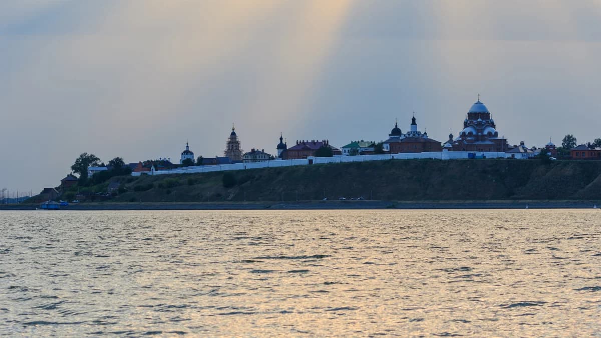 Sviyazhsk and its monasteries viewed from the opposite bank