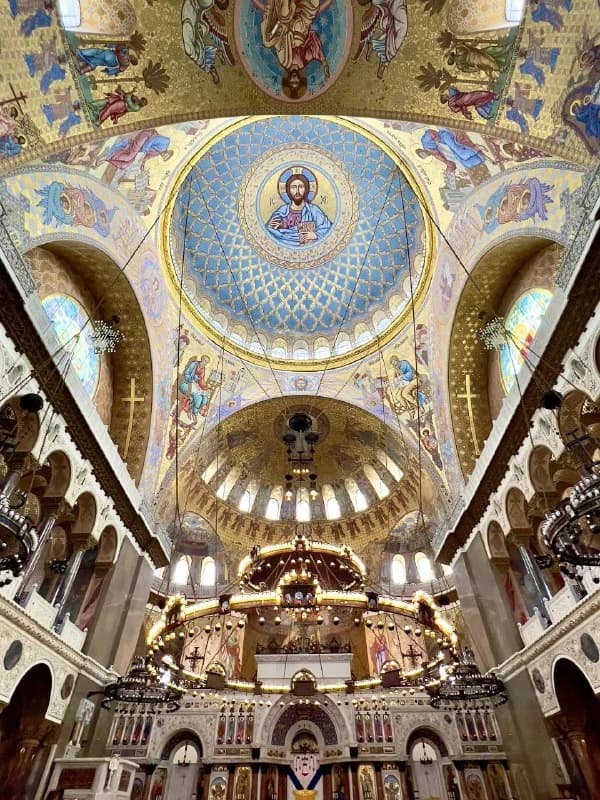 Decorated interior of the Naval Cathedral